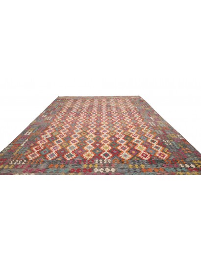 Tappeto Kilim Afghanistan bianco giallo 303x408
