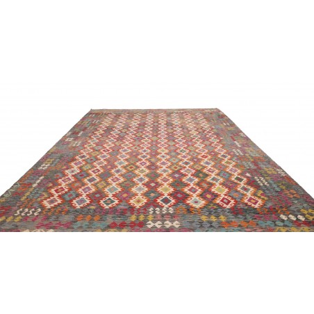 Tappeto Kilim Afghanistan bianco giallo 303x408