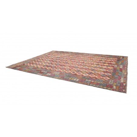 Tappeto Kilim Afghanistan bianco giallo 303x408