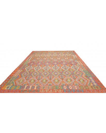 Tappeto Kilim Afghanistan marrone grigio 257x346