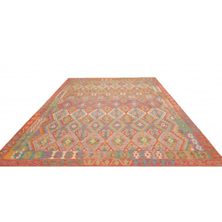 Tappeto Kilim Afghanistan marrone grigio 257x346