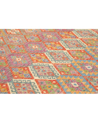 Tappeto Kilim Afghanistan marrone grigio 257x346