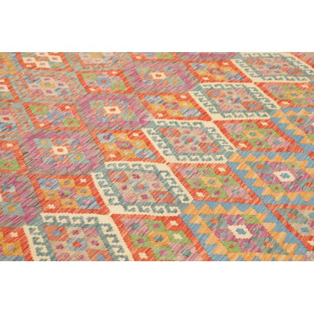 Tappeto Kilim Afghanistan marrone grigio 257x346