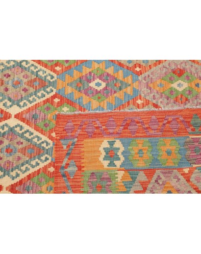 Tappeto Kilim Afghanistan marrone grigio 257x346
