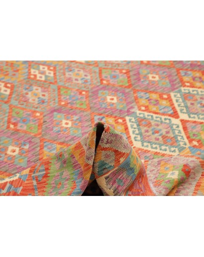 Tappeto Kilim Afghanistan marrone grigio 257x346