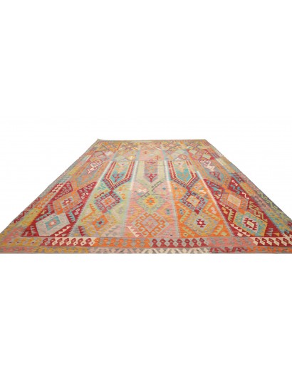 Tappeto Kilim Afghanistan marrone blu 305x400