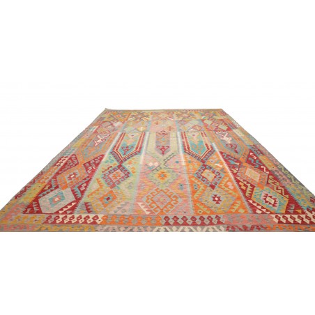 Tappeto Kilim Afghanistan marrone blu 305x400