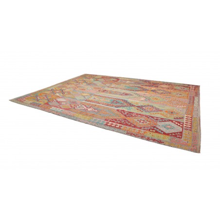 Tappeto Kilim Afghanistan marrone blu 305x400