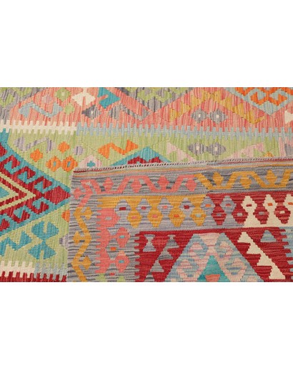Tappeto Kilim Afghanistan marrone blu 305x400