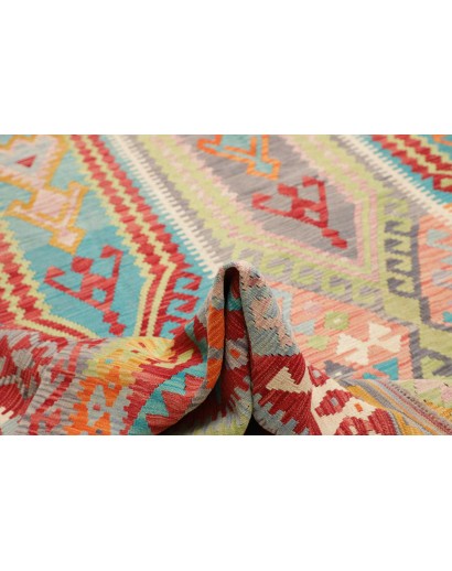 Tappeto Kilim Afghanistan marrone blu 305x400