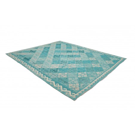 Tappeto Kilim Afghanistan azzurro verde 242x297