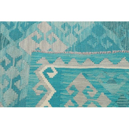 Tappeto Kilim Afghanistan azzurro verde 242x297
