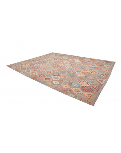 Tappeto Kilim Afghanistan marrone rosso 318x395