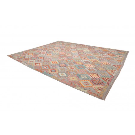 Tappeto Kilim Afghanistan marrone rosso 318x395