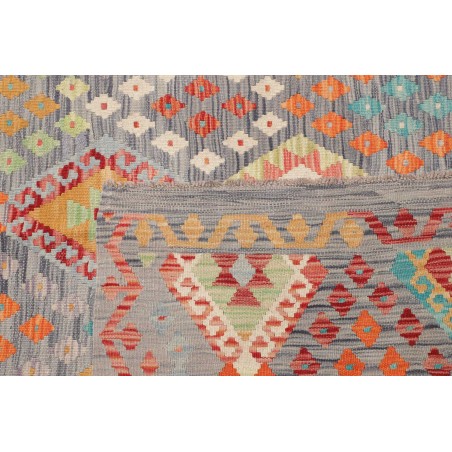 Tappeto Kilim Afghanistan marrone rosso 318x395