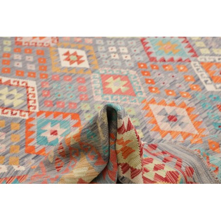 Tappeto Kilim Afghanistan marrone rosso 318x395