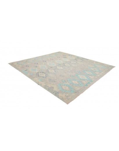 Tappeto Kilim Afghanistan azzurro 265x288