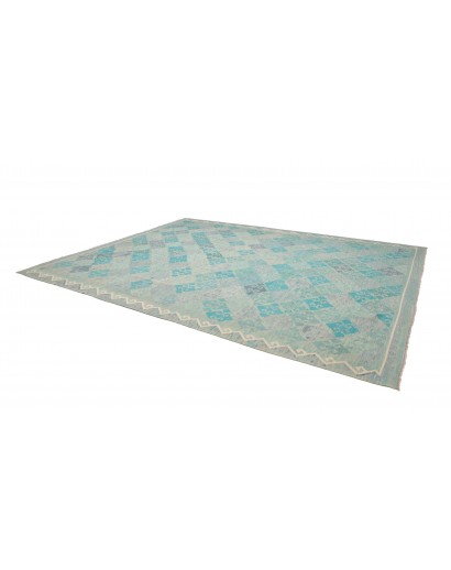 Tappeto Kilim Afghanistan beige azzurro 305x399