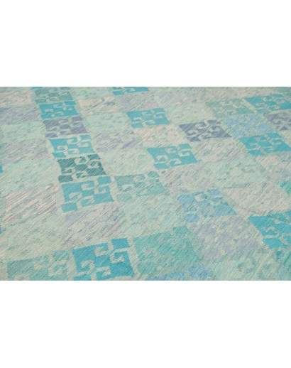 Tappeto Kilim Afghanistan beige azzurro 305x399