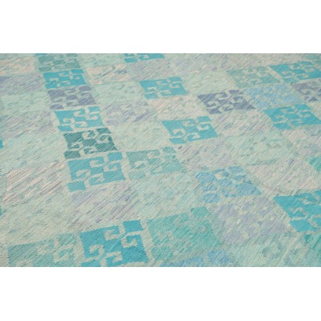 Tappeto Kilim Afghanistan beige azzurro 305x399