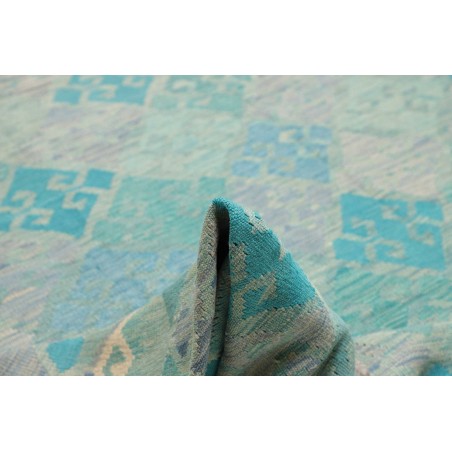 Tappeto Kilim Afghanistan beige azzurro 305x399