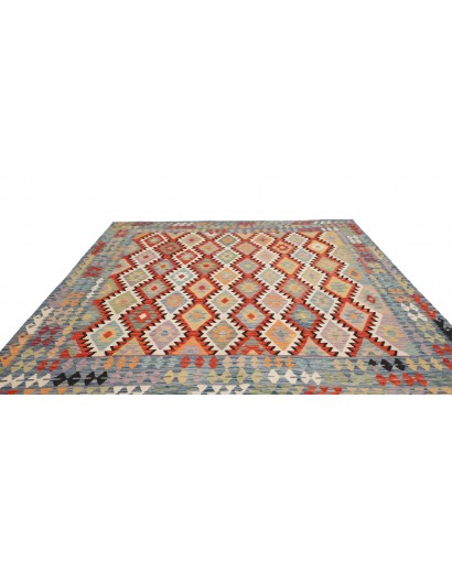 Tappeto Kilim Afghanistan marrone azzurro 250x293
