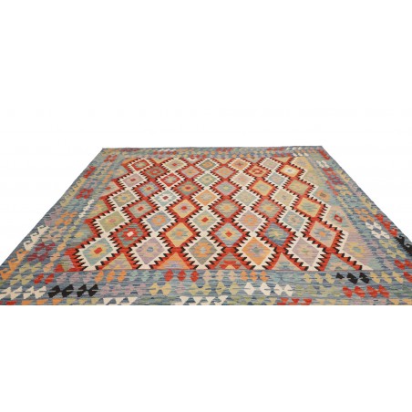 Tappeto Kilim Afghanistan marrone azzurro 250x293