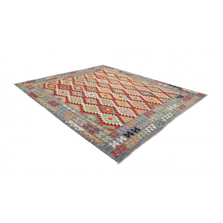 Tappeto Kilim Afghanistan marrone azzurro 250x293