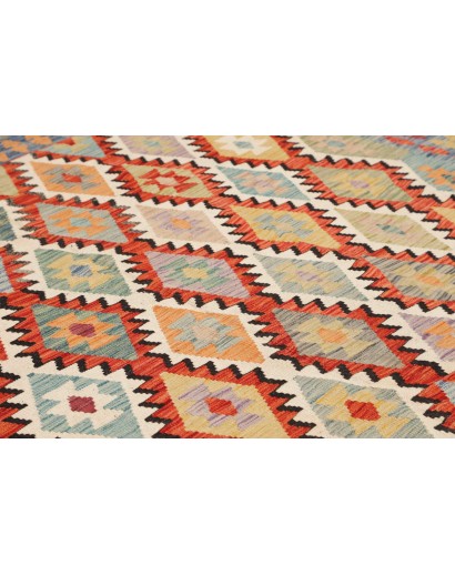 Tappeto Kilim Afghanistan marrone azzurro 250x293
