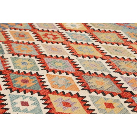 Tappeto Kilim Afghanistan marrone azzurro 250x293