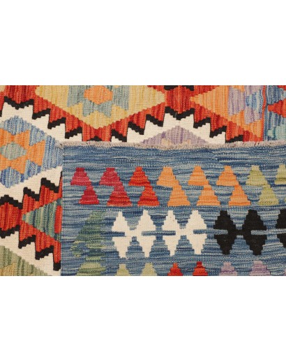 Tappeto Kilim Afghanistan marrone azzurro 250x293
