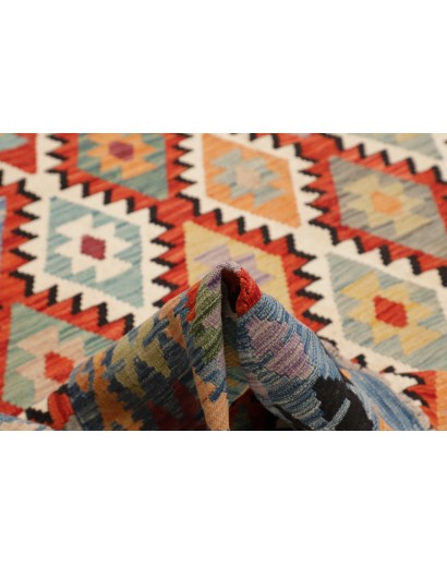 Tappeto Kilim Afghanistan marrone azzurro 250x293