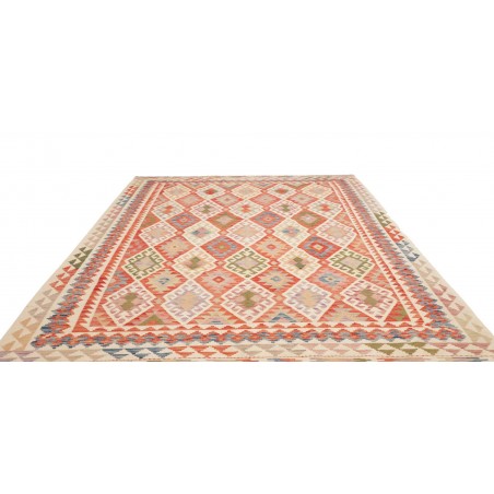 Tappeto Kilim Afghanistan marrone rosso 246x298