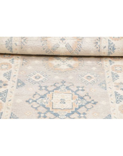 Tappeto Kazak Afghanistan bianco grigio 79x191