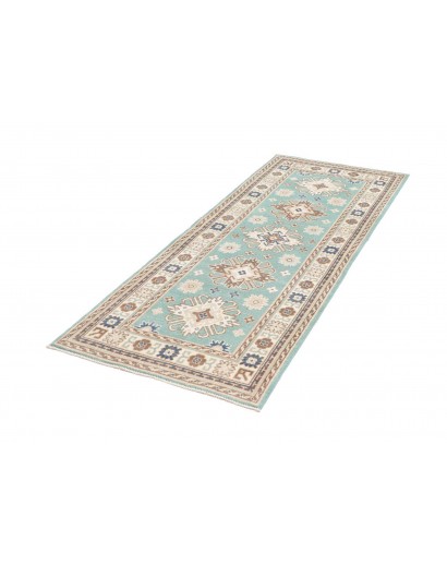 Tappeto Kazak Afghanistan beige azzurro 79x201