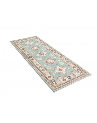 Tappeto Kazak Afghanistan beige azzurro 79x201