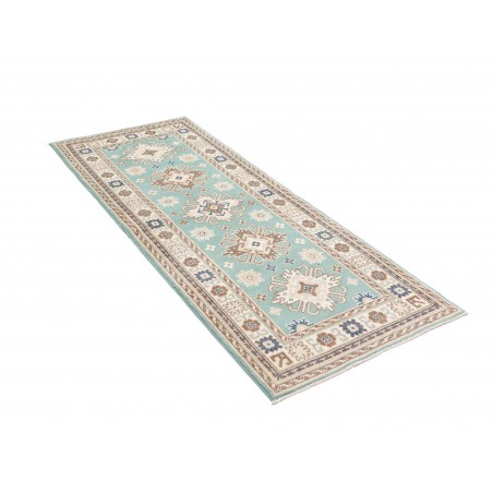 Tappeto Kazak Afghanistan beige azzurro 79x201