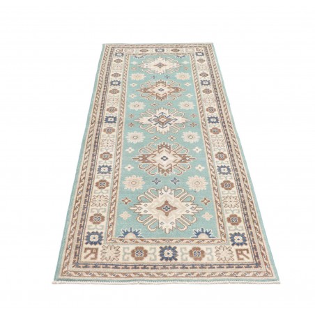 Tappeto Kazak Afghanistan beige azzurro 79x201
