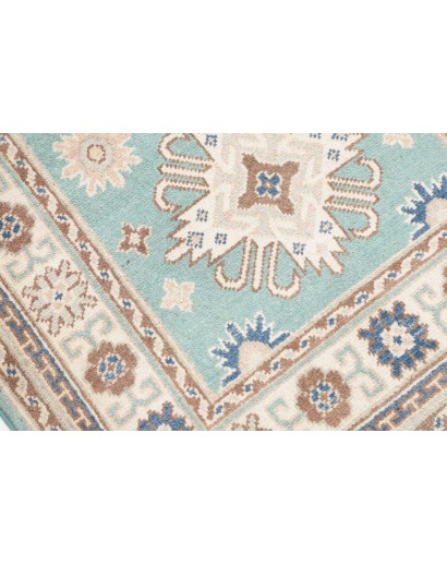 Tappeto Kazak Afghanistan beige azzurro 79x201