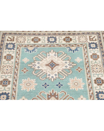 Tappeto Kazak Afghanistan beige azzurro 79x201