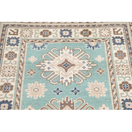 Tappeto Kazak Afghanistan beige azzurro 79x201