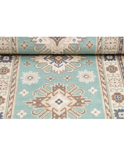 Tappeto Kazak Afghanistan beige azzurro 79x201
