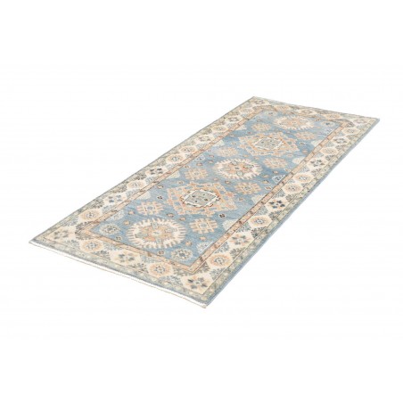 Tappeto Kazak Afghanistan beige azzurro 84x185