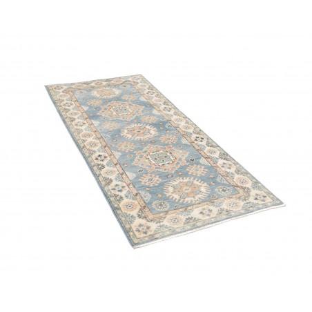 Tappeto Kazak Afghanistan beige azzurro 84x185