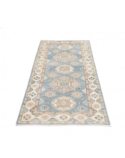 Tappeto Kazak Afghanistan beige azzurro 84x185