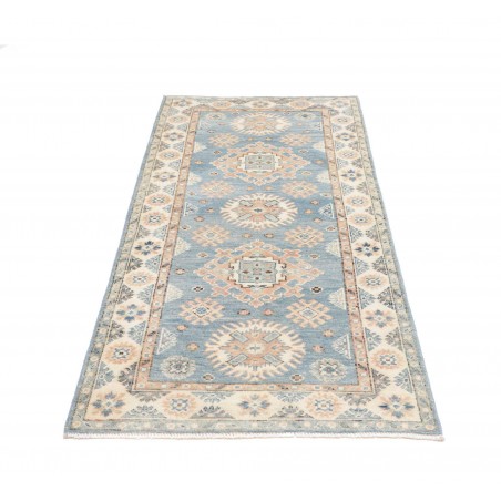 Tappeto Kazak Afghanistan beige azzurro 84x185