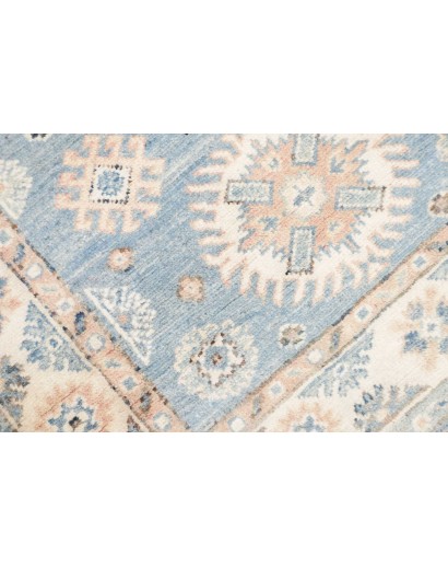 Tappeto Kazak Afghanistan beige azzurro 84x185