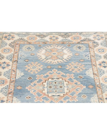 Tappeto Kazak Afghanistan beige azzurro 84x185