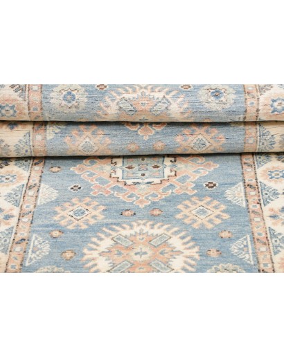 Tappeto Kazak Afghanistan beige azzurro 84x185