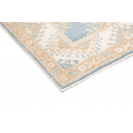 Tappeto Kazak Afghanistan bianco azzurro 84x235